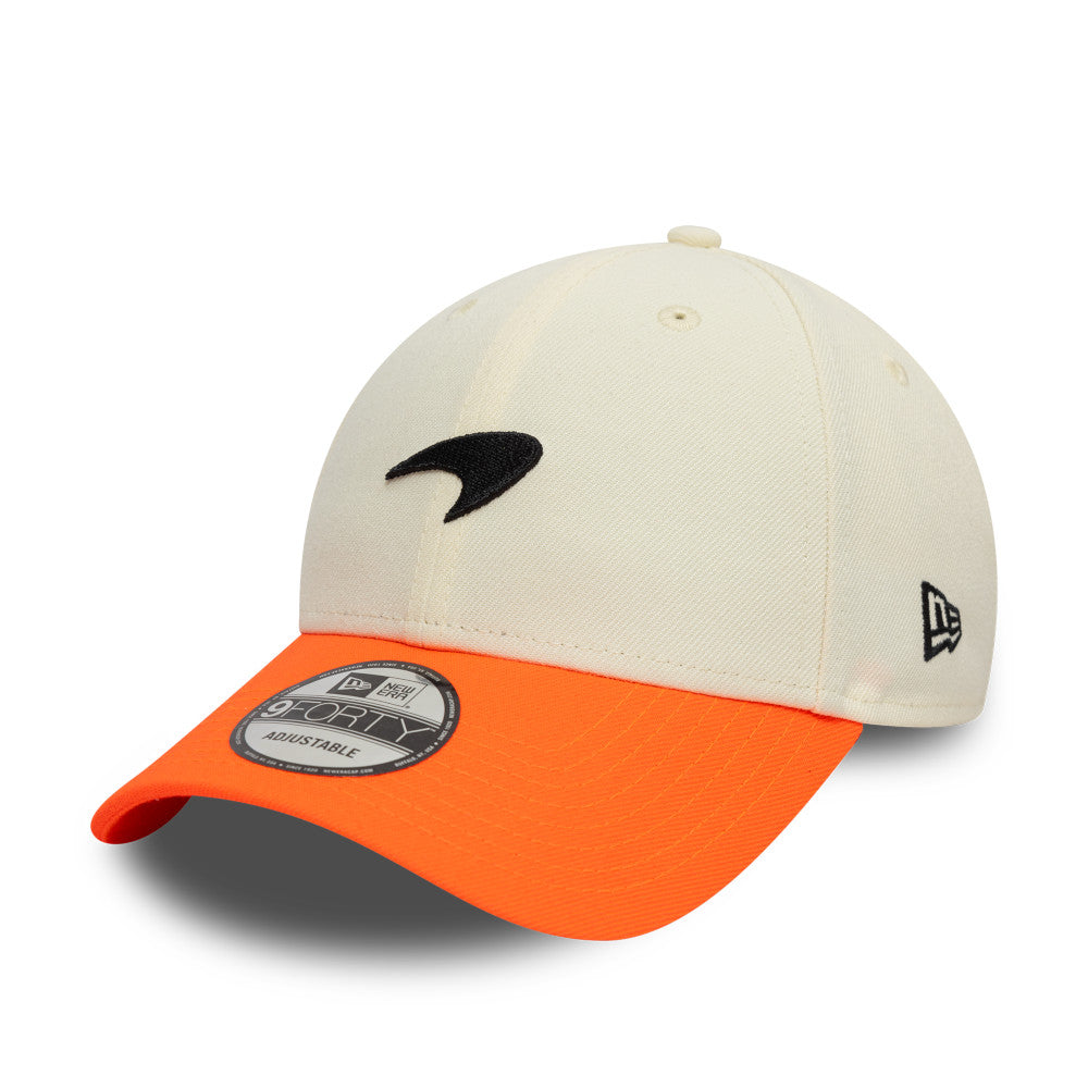 McLaren F1 Racing Hat - Formula 1 Contrast Visor Orange 2-Tone 9Forty Strapback Cap - New Era